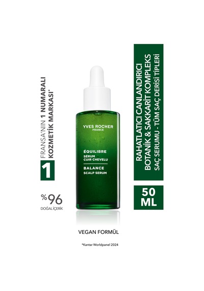Yves Rocher Botanik Sakkarit Kompleks Canlandırıcı Saç Serumu / Tüm Saçlar / Equilibre - Vegan -50ml