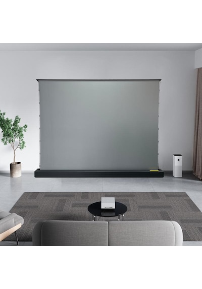 Dualtech 228x163 100" Motorlu Uzaktan Kumandalı Gergili Floor Up ALR Projeksiyon Perdesi 4k Ultra Hd Sinema Perdesi