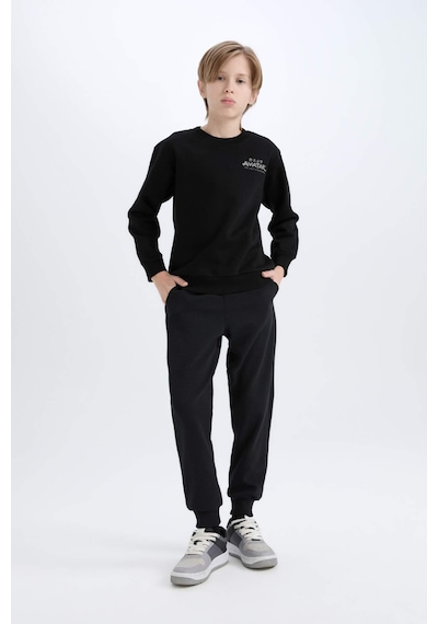 DeFacto Erkek Çocuk Avatar the Last Airbender Bisiklet Yaka İçi Yumuşak Tüylü Sweatshirt D6742A824WNBK81
