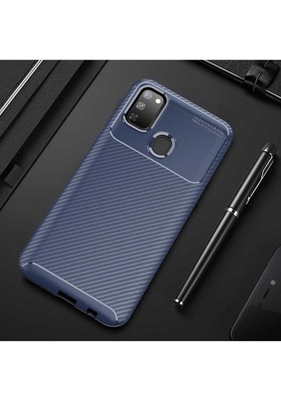 Samsung Uyumlu Galaxy M30s Kılıf Zore Negro Silikon Kapak Lacivert