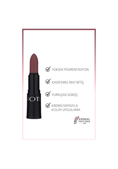 Note Cosmetique Mattemoist Lipstick Mat Bitişli Ruj 303 Miss Kiss - Koyu Nude