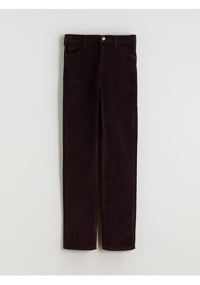 Lcwaıkıkı Classic Bordo Dar Fit Kadife Kadın Pantolon