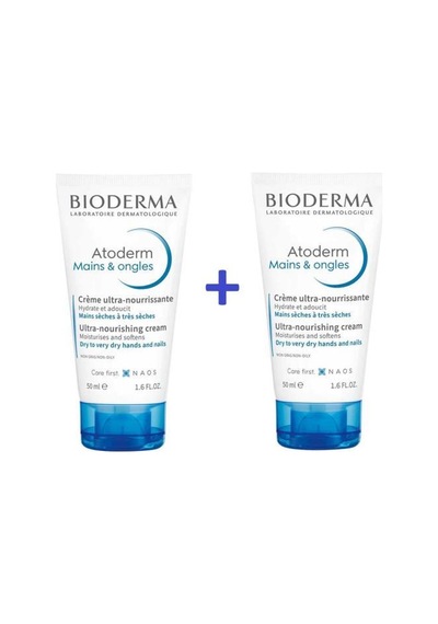 Bıoderma Atoderm Ultra Nourishing Hand & Nail Cream 2 x 50 ML