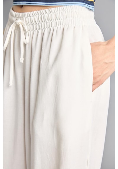 Defacto Wıde Leg Yüksek Bel Keten Karışımlı Pantolon E0127ax26smer105 Ekru-er105 Defacto Wıde Leg Yüksek Bel Keten Karışımlı Pantolon E0127ax26smer105 Ekru-er105