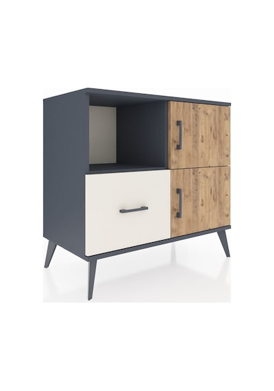 Hyperion Şifonyer 2 Raflı Tek Çekmeceli 2 Kapaklı 88x44x80 Antrasit-çam/aytaşı Çam/aytaşı Hyperion Şifonyer 2 Raflı Tek Çekmeceli 2 Kapaklı 88x44x80 Antrasit-çam/aytaşı Çam/aytaşı
