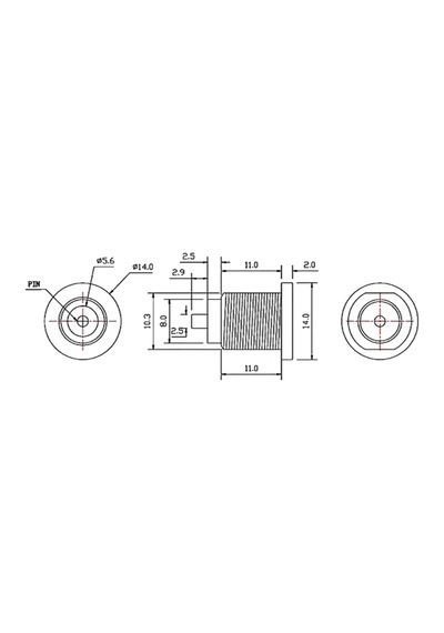 Ic-258c Dc Jak 2.1mm İçi Metal Ø12mm