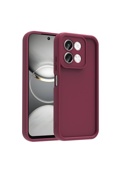 Tecno Spark 30 4g Kılıf Kamera Korumalı Ananas Kapak - Mürdüm Mürdüm Mürdüm