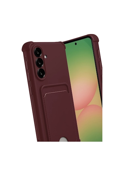 Samsung Galaxy A17 5g Uyumlu Kelvin Kartvizitli Silikon - Bordo