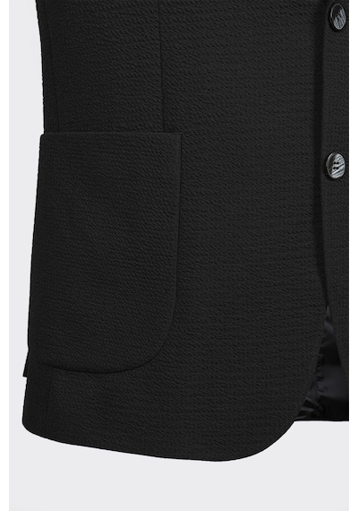 Siyah Casual Slim Fit Bi-stretch Ceket Siyah