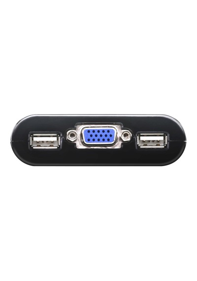 Aten Cs22u 2 Port Usb Vga Kvm Switch Uzaktan Bağlantı Butonlu, Kablolu Kvm Anahtarı