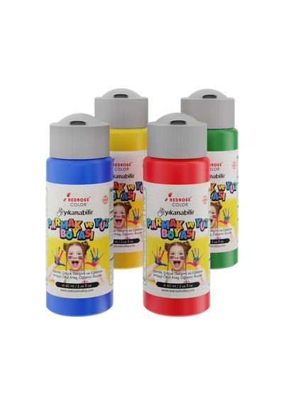 Ana Renkler Parmak Boyası 4'lü Set 4x60 Ml