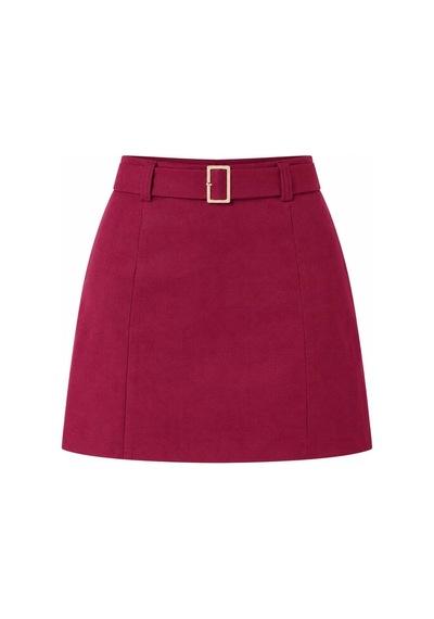 Verymoda Kemerli Etek F1801 Bordo