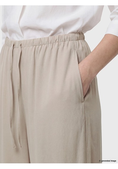 Lcw Modest Pembe Beli Lastikli Geniş Paça Kadın Pantolon