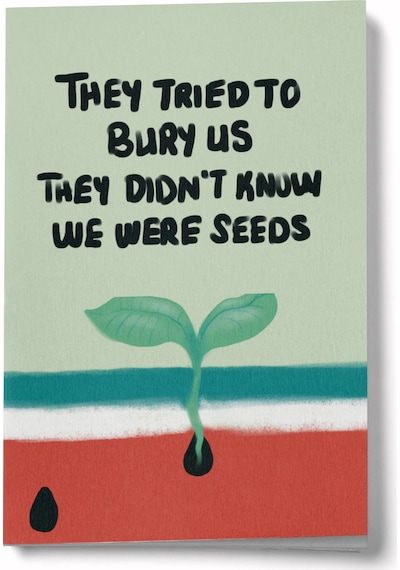Seeds, Not Silence Filistin Mini Defter Çok Renkli