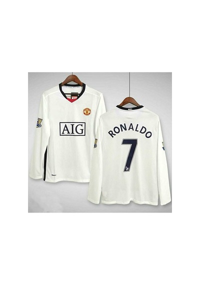 Manchester United 2008/2009 Sezonu Cristiano Ronaldo 7 Nostalji F Beyaz