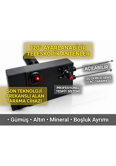 Frekanslı Alan Tarama Cihazı Son Teknoloji Siyah