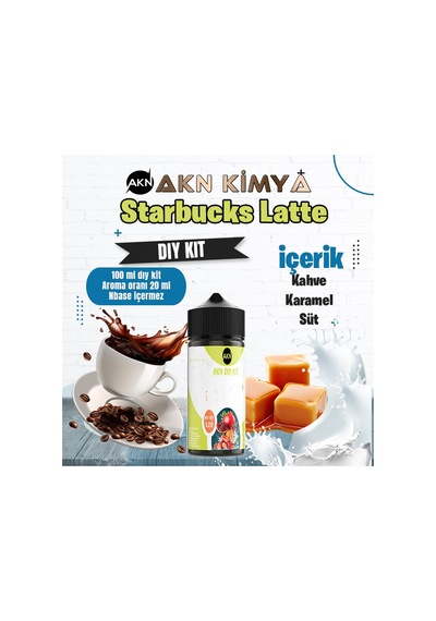 Starbucks Latte Dıy Kit Kahve Karamel Süt Gıda Aroması %20 Oranda Aroma İçerir Hazır Değildir 100 Ml