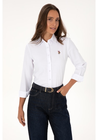 U.s. Polo Assn. Kadın Beyaz Gömlek Basic 50308043-vr013 Beyaz