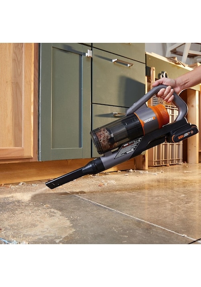 Worx WX038 20V 105 W Çift Akülü Kömürsüz Siklonik Sistem Şarjlı Dikey Süpürge