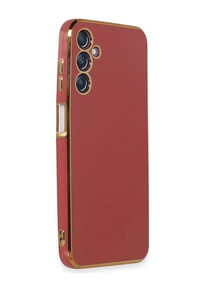 Samsung Uyumlu Galaxy M14 5g Uyumlu Kılıf Volet Silikon - Kırmızı