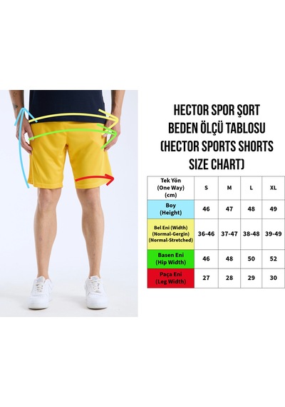 Zoma Spor Fitness Koşu Şortu - Hector Sarı