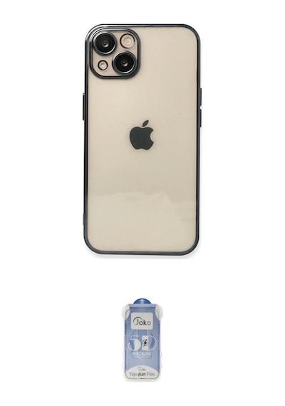 Cep Apple Uyumlu İphone 14 Kılıf Vadi Minimal İkili Koruma Seti Najmaddin Siyah