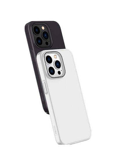 Apple Uyumlu iPhone 14 Pro Max Kılıf Ultra İnce Mat Pc Arka Yüzey Recci Elite Serisi Kapak Beyaz