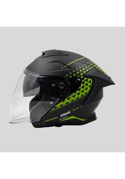 Arwic AR836 Skystar Yarım Ece-R 22.06 Motosiklet Kaskı Yeşil