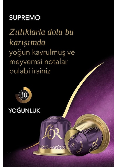 L'or Espresso 10 Supremo Kapsül Kahve 10 x 10'lu