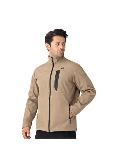 Crozwise Erkek Softshell Spor Mont Bej