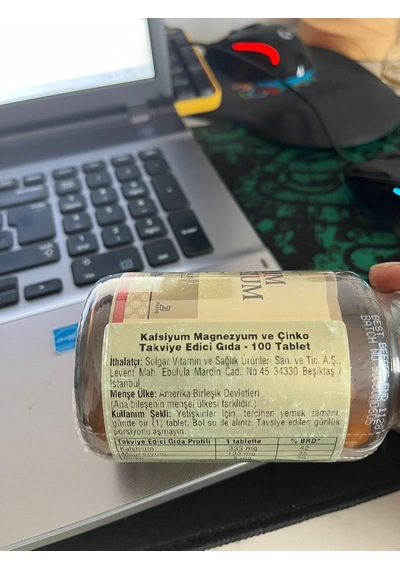 Kalsiyum Magnezyum + Çinko 100 Tablet