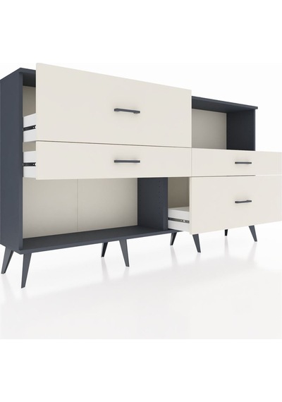Arges Konsol Tek Raflı 4 Çekmeceli 176x30x99 Antrasit-antrasit/a Antrasit-antrasit/aytaşı Arges Konsol Tek Raflı 4 Çekmeceli 176x30x99 Antrasit-antrasit/a Antrasit-antrasit/aytaşı