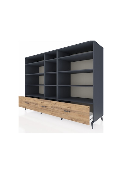 Kronos Dolap 12 Raflı 3 Çekmeceli 220x59x163 Antrasit-antrasit/ç Antrasit-antrasit/çam Kronos Dolap 12 Raflı 3 Çekmeceli 220x59x163 Antrasit-antrasit/ç Antrasit-antrasit/çam