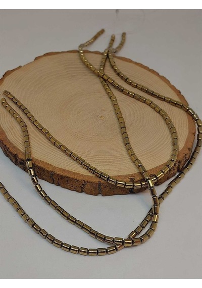 Bileklik Boy Hematit Taşı Yarım Dizi 4 5.5mm 48140 18cm Uzunluğundadır Çok Renkli