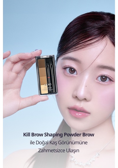 Sıcak Alt Tonlu Kaş Farı Paleti Clıo Kill Brow Shaping Powder Brow 01 Natural Warm Brown 01