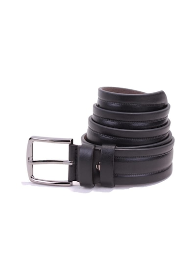 Dagoster DMK26-351 Siyah 4 CM Suni Deri Erkek Kemer Siyah