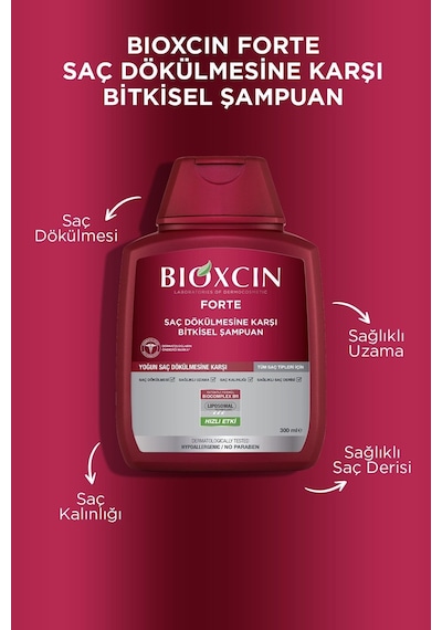 Forte Şampuan 300 Ml Yoğun Dökülme Karşıtı Bitkisel Şampuan 4'lü