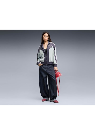 Puma T7 Relaxed Track Jacket Kadın Günlük Ceket 63663235 Lacivert