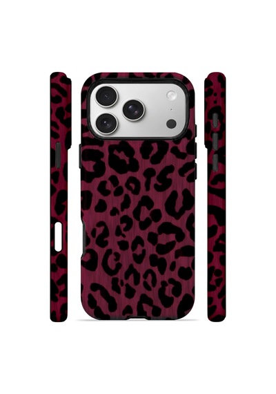 Velvoria Valestra Fuşya Leopar Apple iPhone Uyumlu 17 Pro Darbe Korumalı Kılıf Valestra Select - Fuşya Leopar