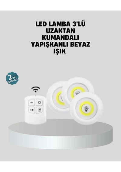 Uzaktan Kumandalı 3 Lü Ayarlanabilir Spot Led Işık Seti Diğer