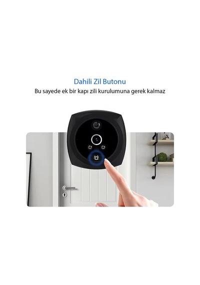 Pm-24933 3.5 Inch Kameralı Akıllı Kapı Zili Diğer
