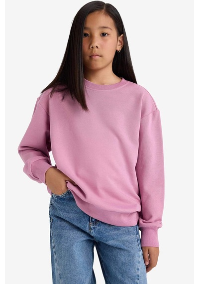 Defacto Kız Çocuk Relax Fit Bisiklet Yaka Basic Düz Sweatshirt A2797a825aupn455 Pembe Defacto Kız Çocuk Relax Fit Bisiklet Yaka Basic Düz Sweatshirt A2797a825aupn455 Pembe