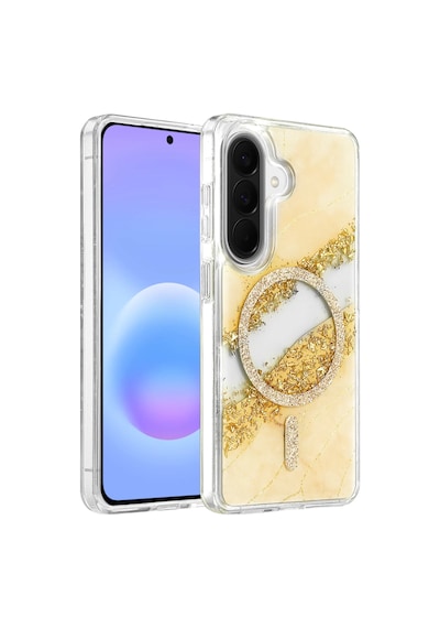 Onegif Samsung Uyumlu Galaxy A37 5g Lotus Simli Magsafe Kapak - Gümüş