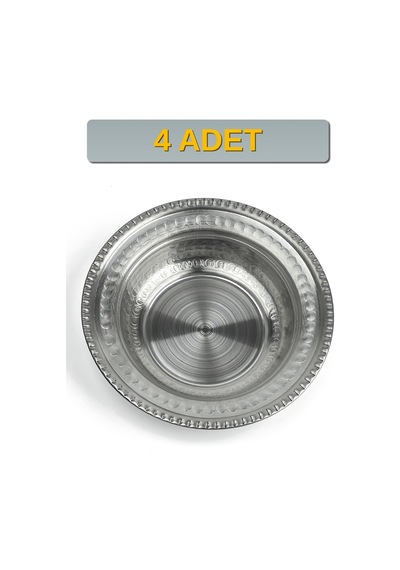 Binbir Trend 14 Cm Yanaklı Krom Çelik Çerez Ve Kahvaltılık Kasesi 160 Ml Meze, Bal-kaymak Kasesi -kase1410 4 Adet
