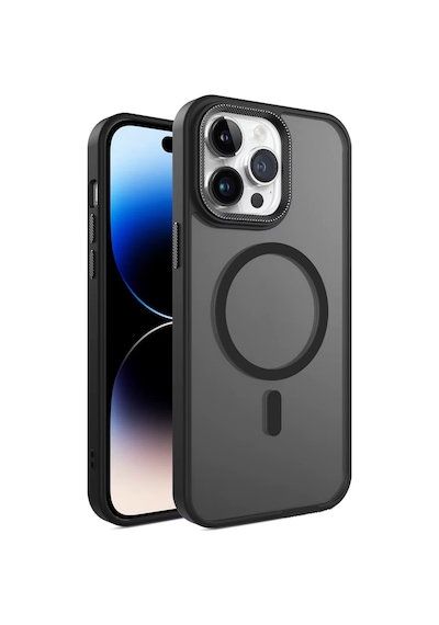 Fitcase Apple Uyumlu iPhone 16 Pro Max Kılıf Soft Mat Magsafe Kapak Siyah