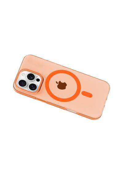 Joko Apple iPhone Uyumlu 16 Pro Max Pc Blank Magsafe Kapak - Turuncu İtdark56038