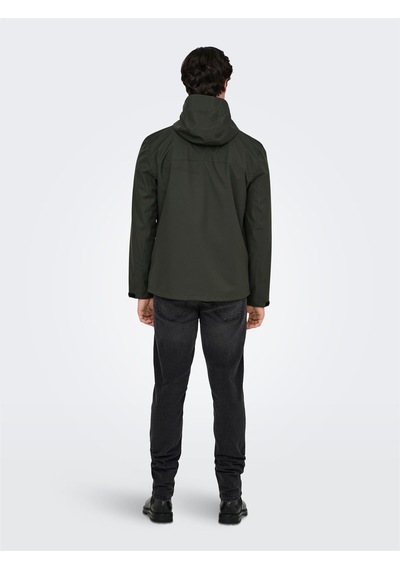 Only & Sons Onsluke Waterproof Jacket Otw Vd Erkek Gri Mont - 22031606 Gri