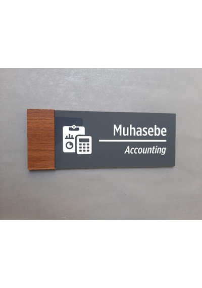 Wooden Serisi Muhasebe Yönlendirme Tabelası