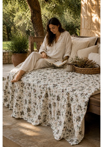 Cotton Collection Tek Kişilik Pike Flower Garden 160x230 Çok Renkli
