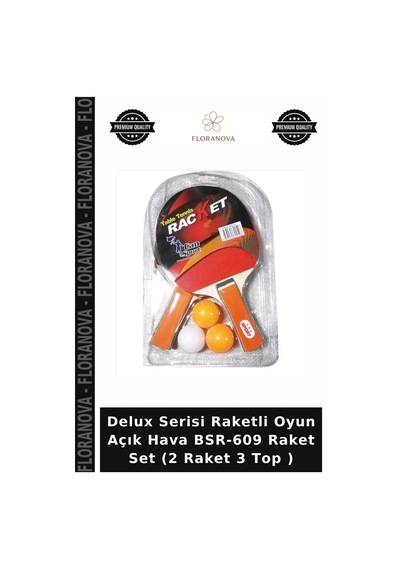 Delux Serisi Raketli Oyun Açık Hava Bsr-609 Raket Set 2 Raket 3 Top